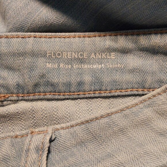 NWT! DL1961 Florence Mid-Rise Instasculpt Skinny Ankle Jean Light Wash - 27 (4) - Picture 8 of 12
